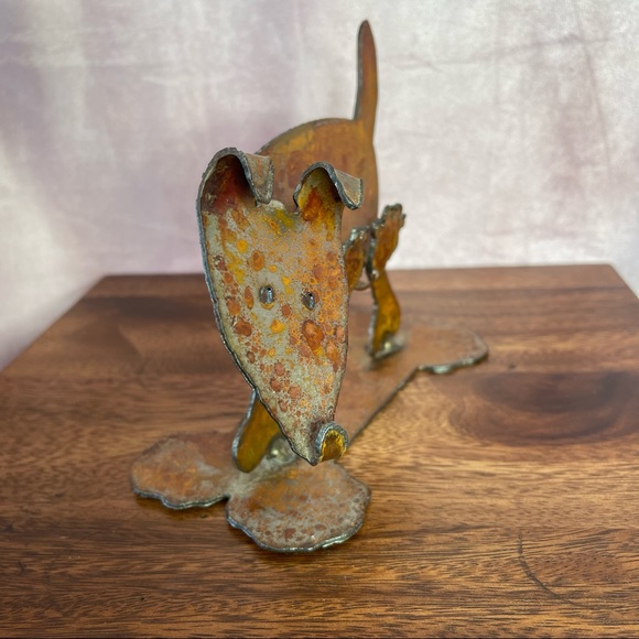 Terrier Dog Metal Distressed Business Card Holder - Picture 4 of 9